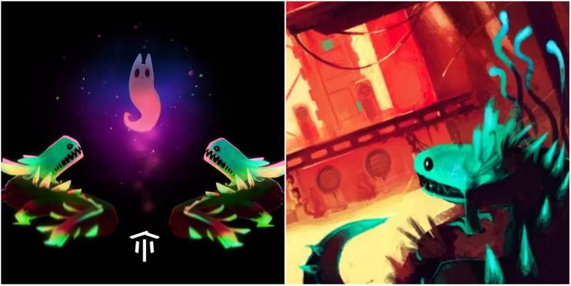 Green Lizards in Rain World