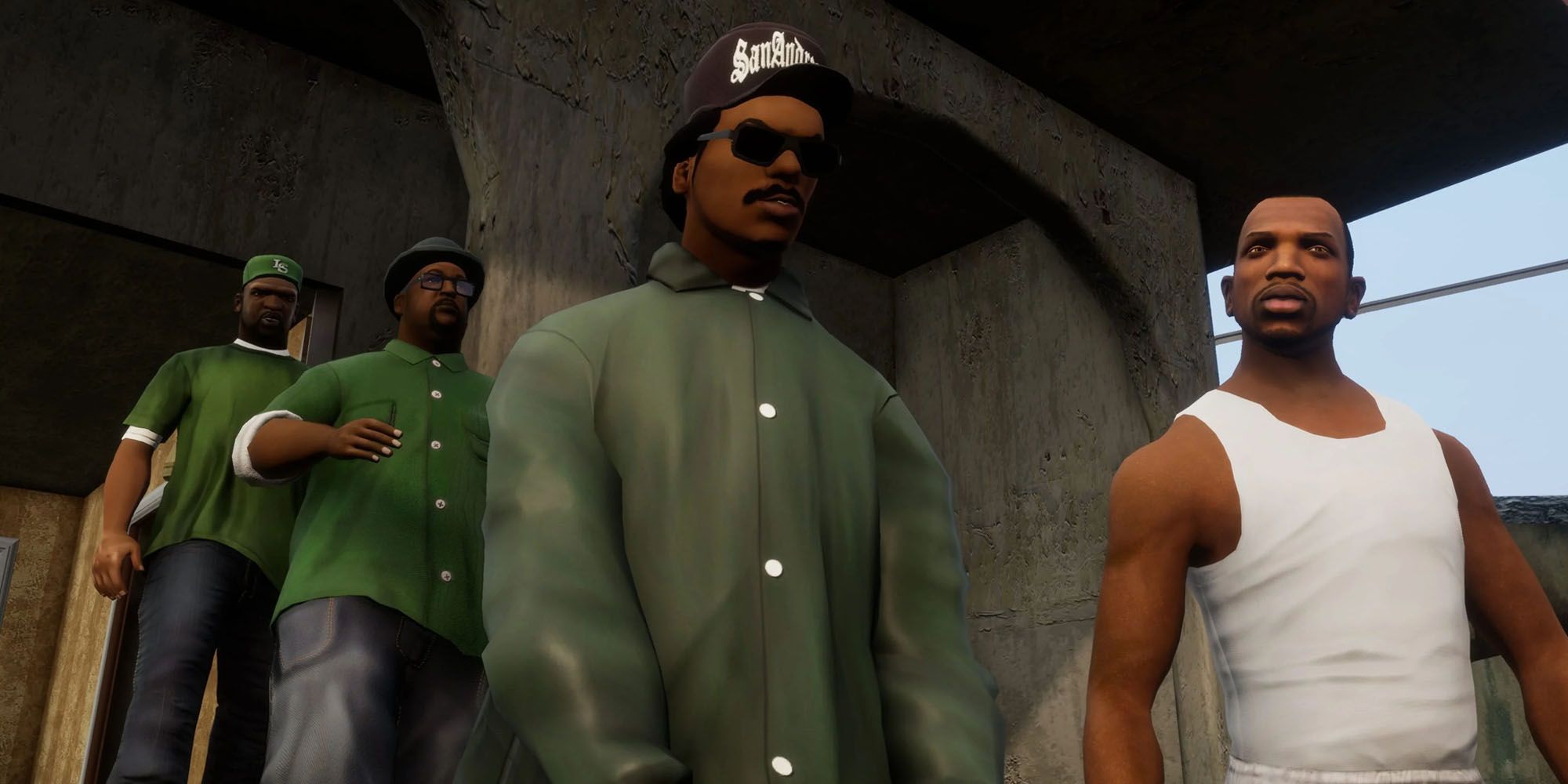 Sweet, Big Smoke, Lance, and CJ