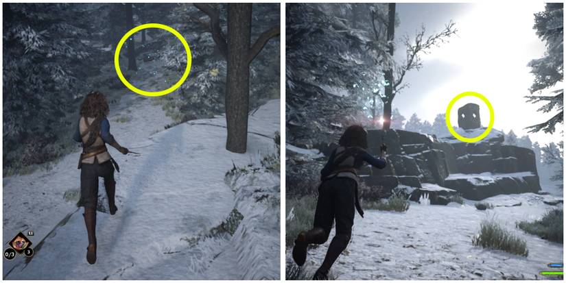 guiding the fireflies to the moonstone pillar in hogwarts legacy