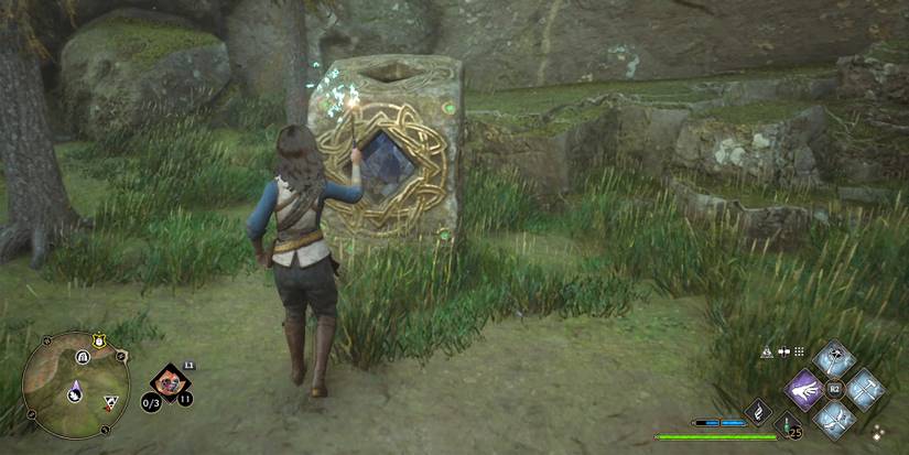 guiding the fireflies using lumos in hogwarts legacy