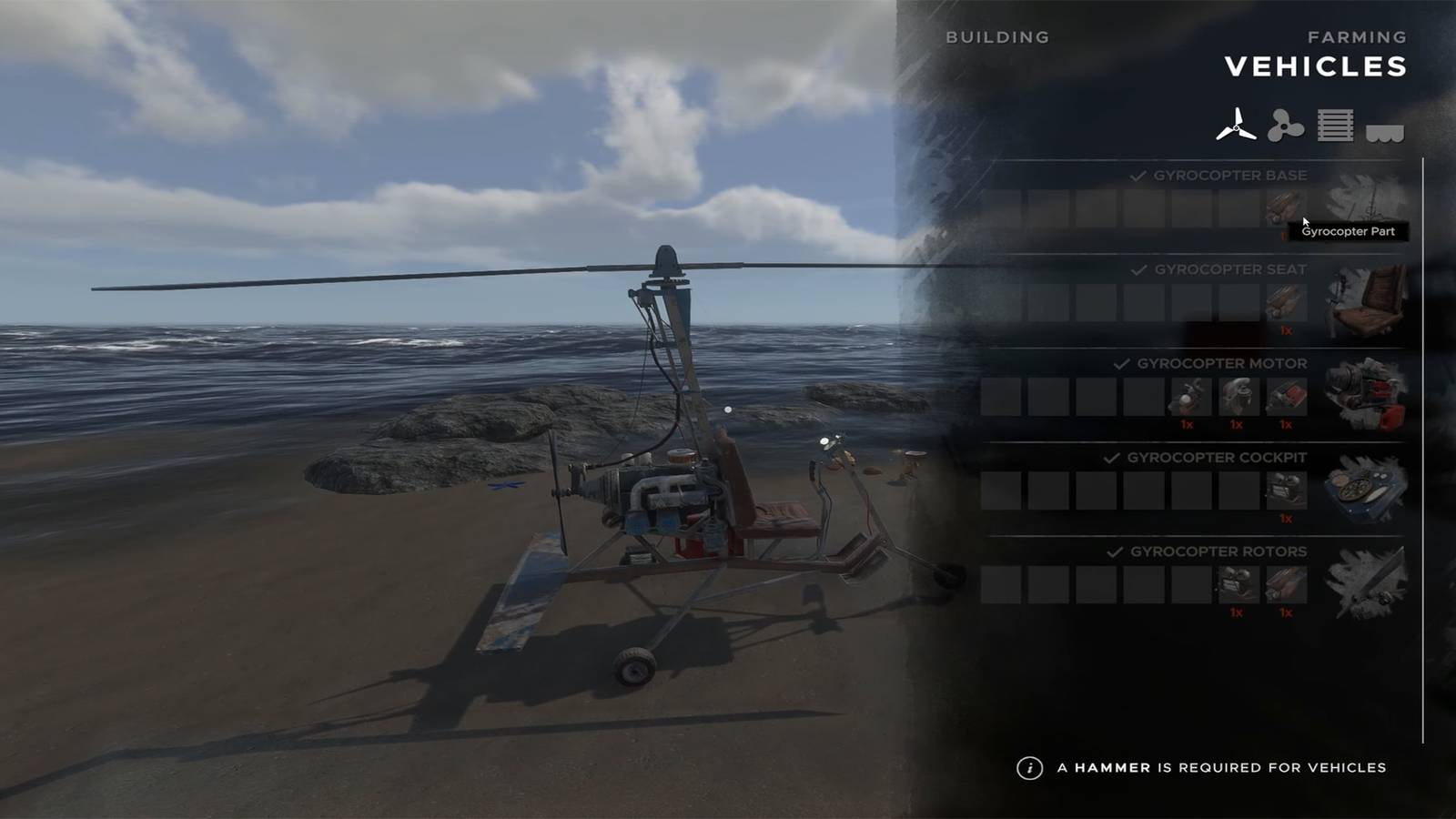 an image of a gyrocopter in stranded deep.
