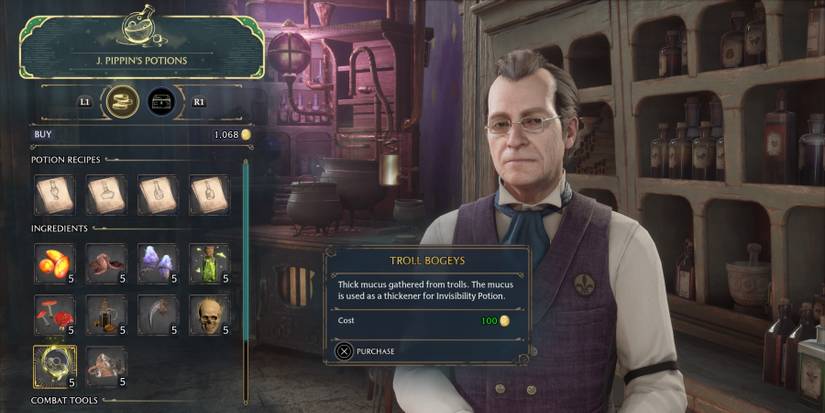 J. Pippin's Potions in Hogwarts Legacy