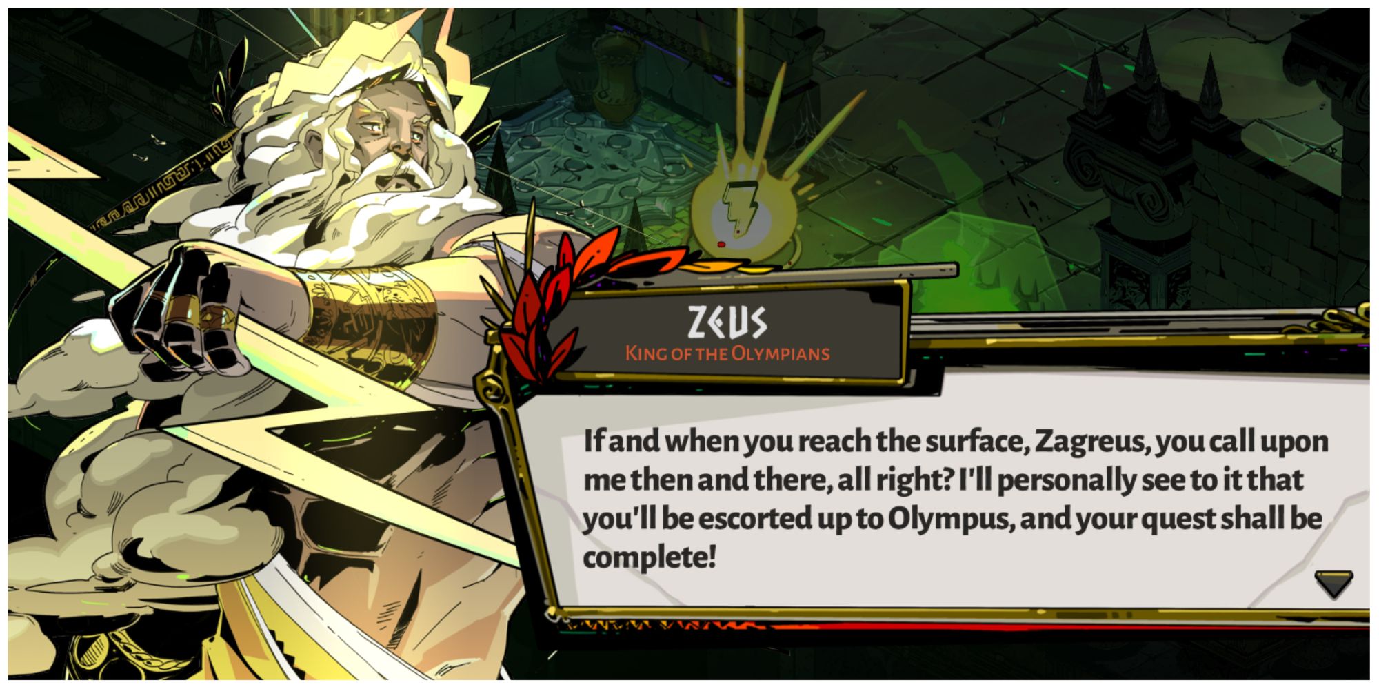 Hades Zeus dialogue