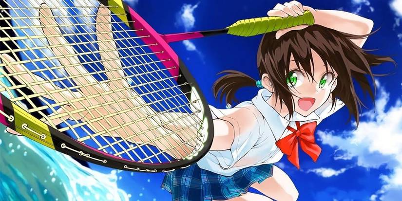 Ayano Hanesaki from Hanebado! holding a badminton racket