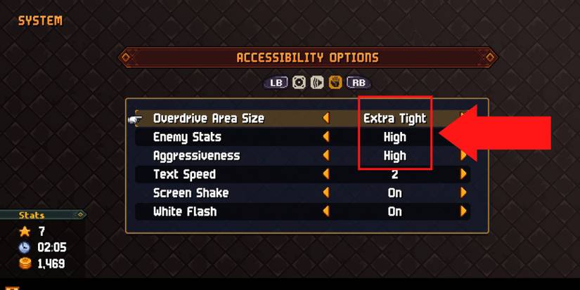 image showing how to activate the hard mode in chained echoes.