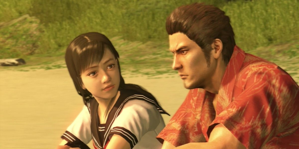 Haruka and Kiryu in Yakuza 3