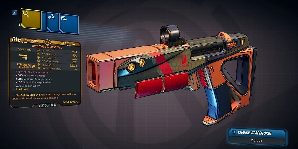 Grease Trap borderlands 3 weapons