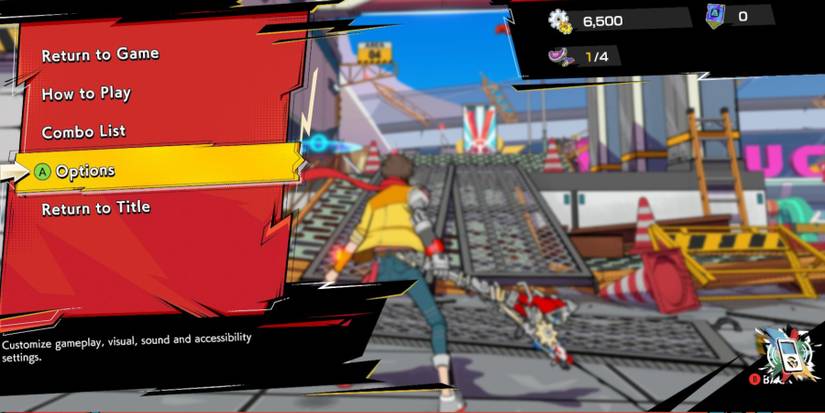 Hi-Fi Rush save symbol after changing settings