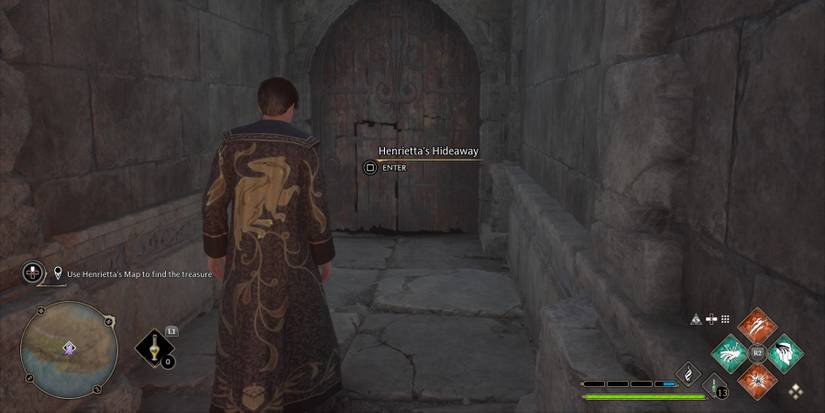 The entrance to Henrietta's Hideaway in Hogwarts Legacy