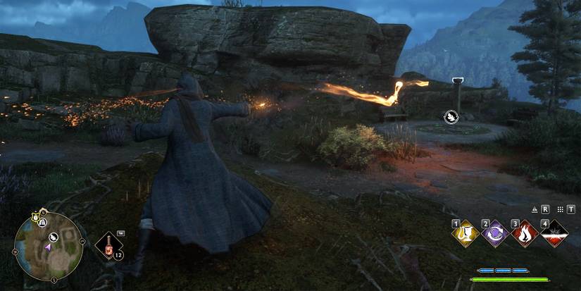 hit the pillar with confringo in hogwarts legacy