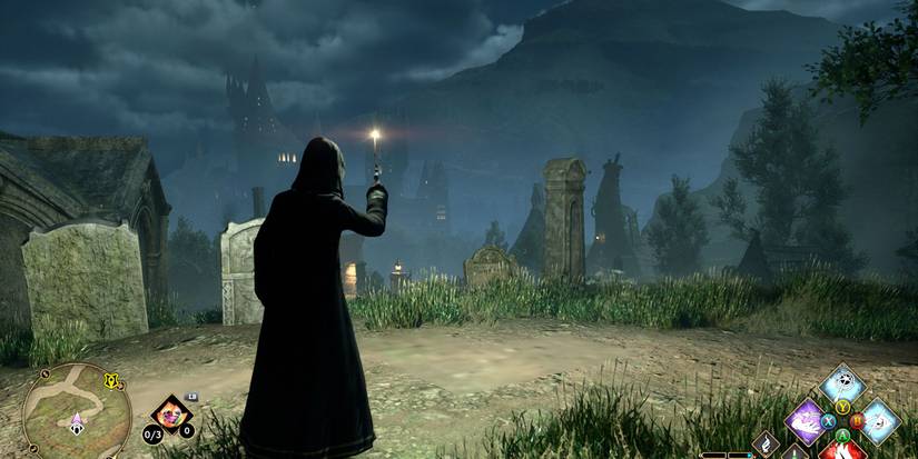 Hogsmeade graveyard in Hogwarts Legacy