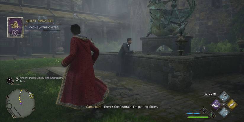 hogwarts-legacy-cashe-in-the-castle-side-quest-walkthrough-dragon-fountain