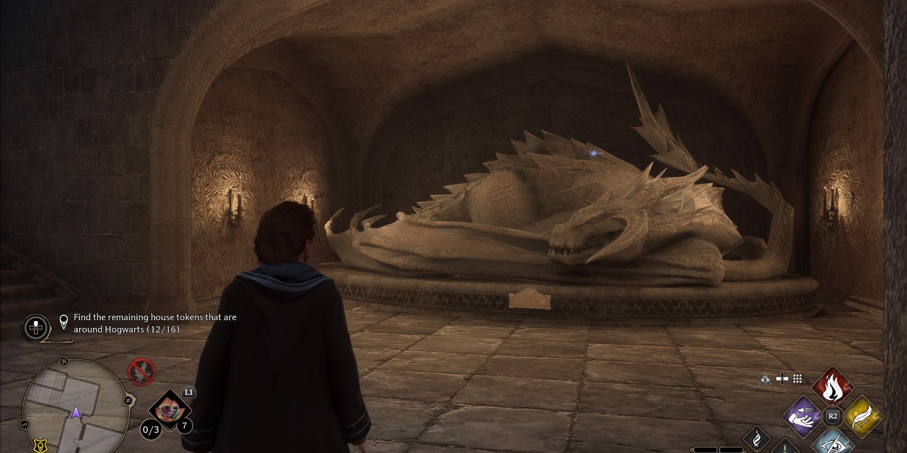 hogwarts legacy daedalian dragon statue