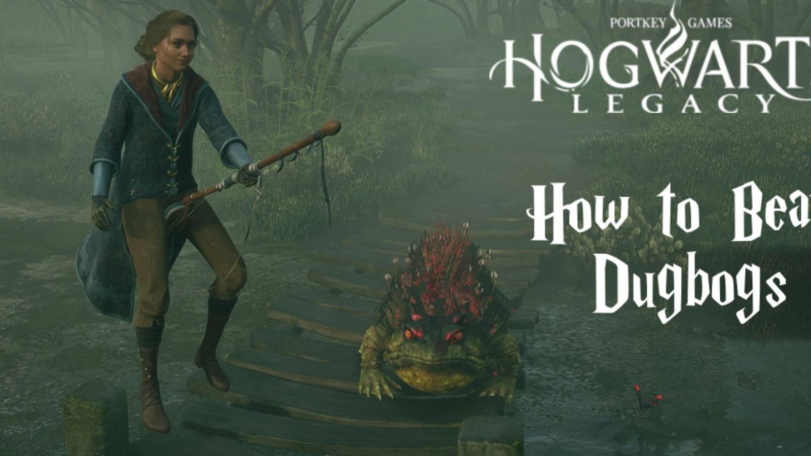 hogwarts legacy dugbogs witch on broomstick