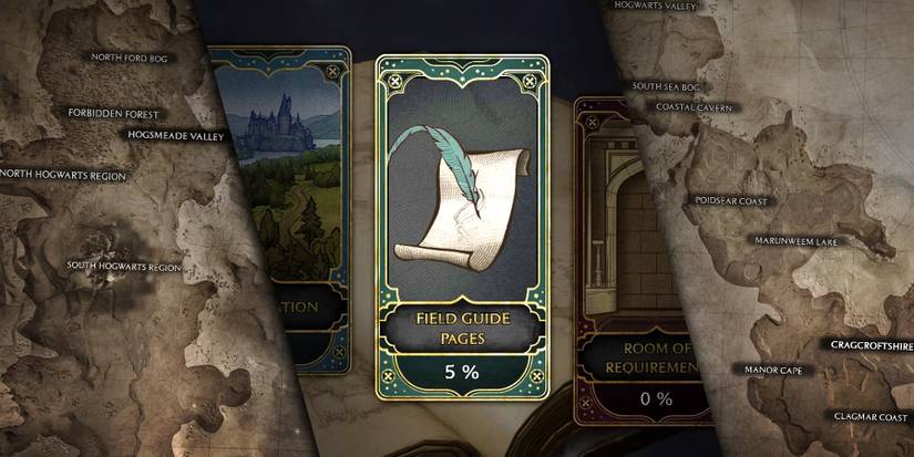 hogwarts legacy field guide page collectible map