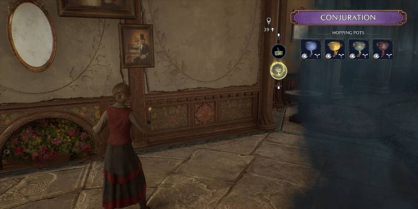 hogwarts legacy conjuration menu hopping pot