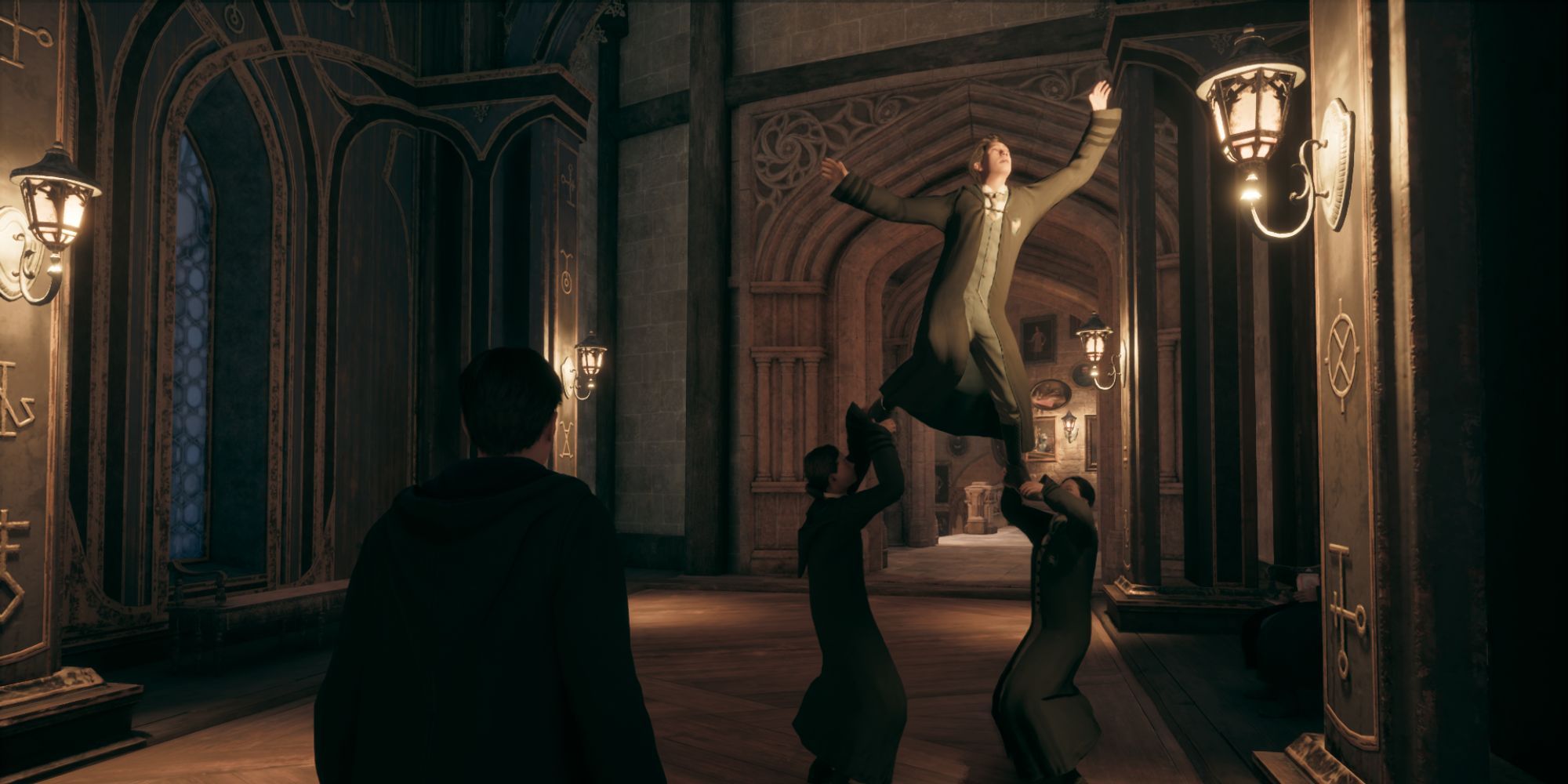 Hogwarts Legacy Levitating Student Funny Interaction