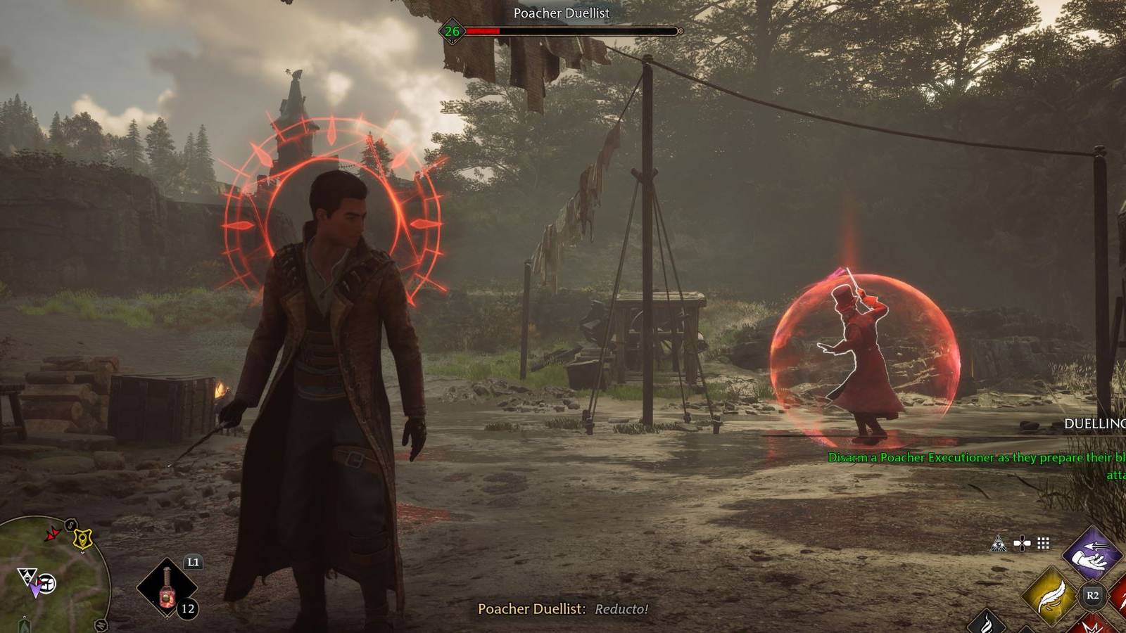 hogwarts legacy ps5 how to dodge roll