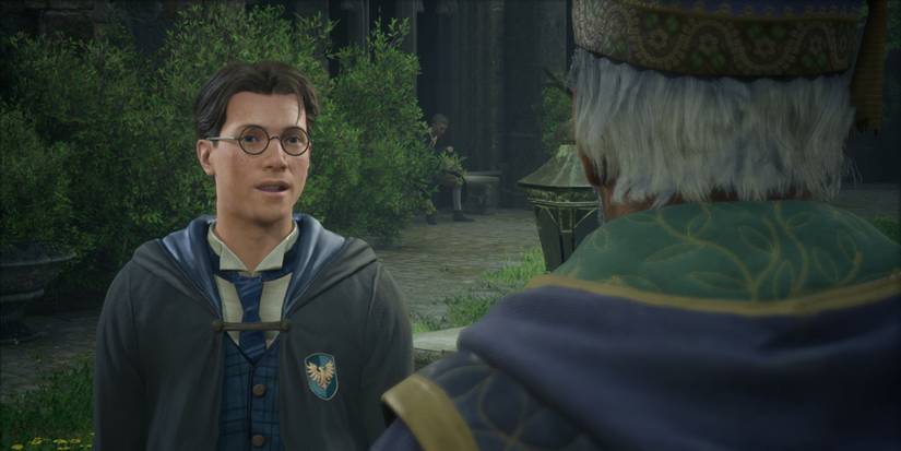 Hogwarts Legacy Ravenclaw Character With Professor Ronen