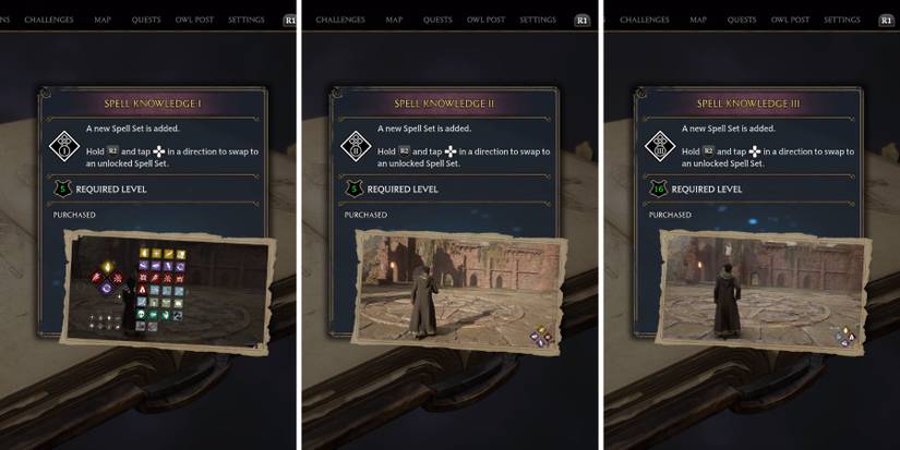 hogwarts legacy spell knowledge 1 2 3