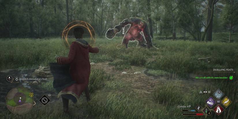 Hogwarts Legacy troll fight