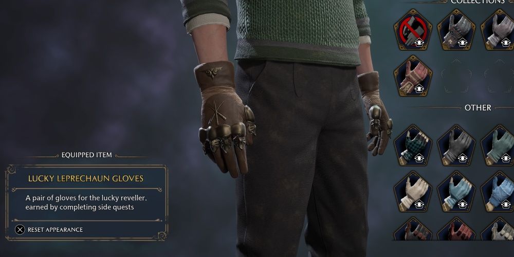 lucky leprechaun gloves in hogwarts legacy