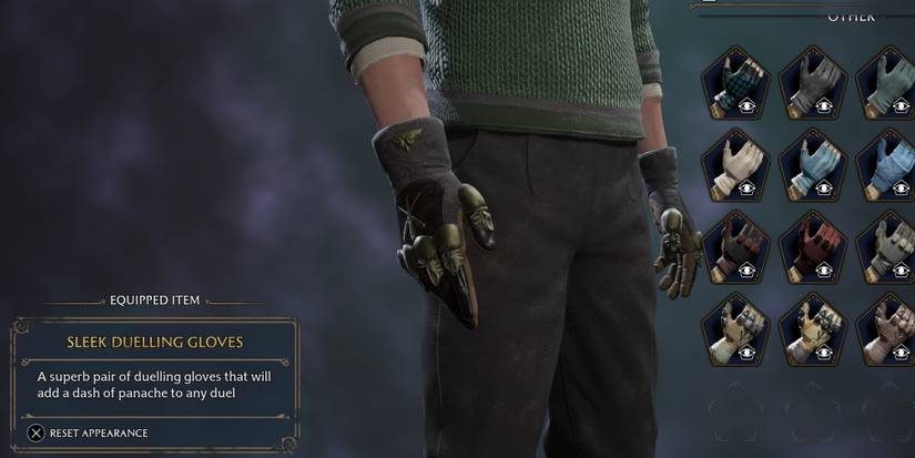 sleek duelling gloves in hogwarts legacy