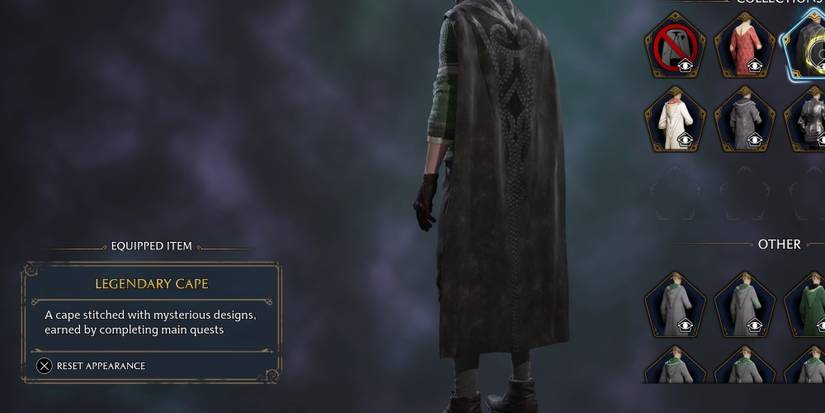legendary cape in hogwarts legacy