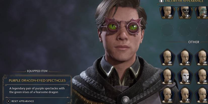 purple dragon-eyed spectacles