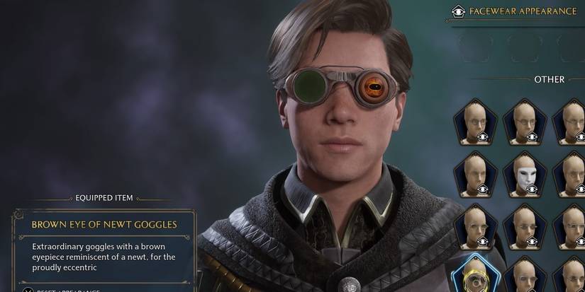 brown eye of newt goggles in hogwarts legacy