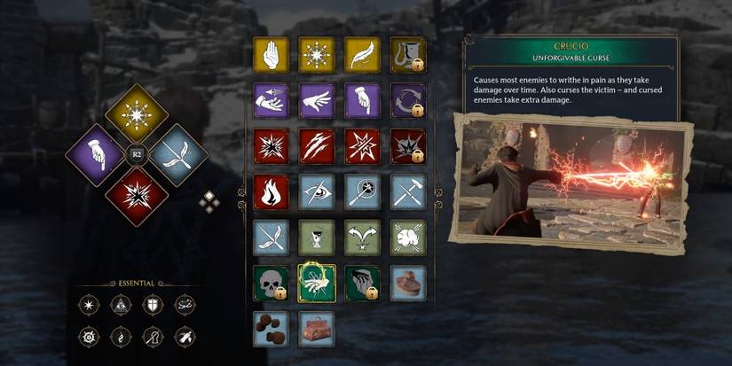 crucio in hogwarts legacy