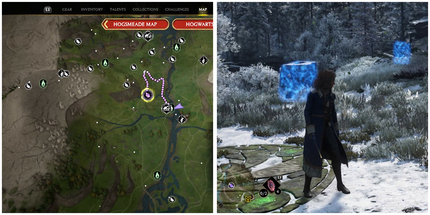 hogwarts valley merlin trial 5 location in hogwarts legacy