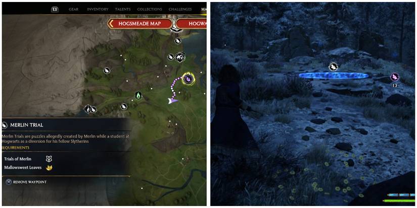 hogwarts valley merlin trial 8 location in hogwarts legacy