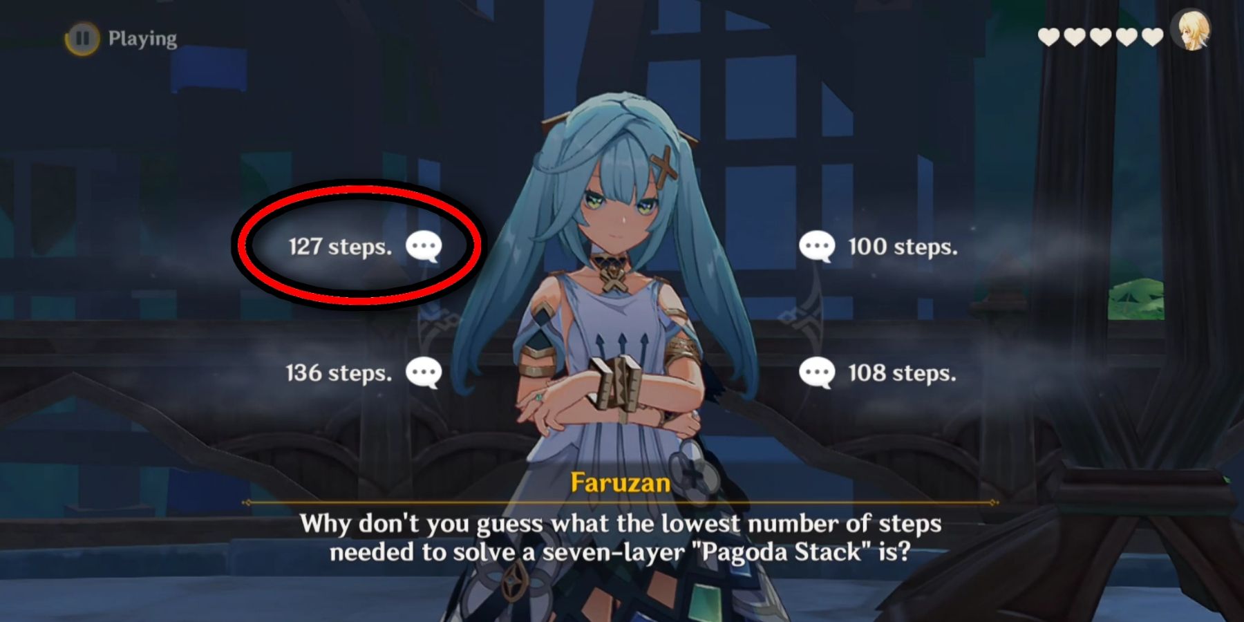 how many moves to solve a seven layer pagoda stack in genshin impact