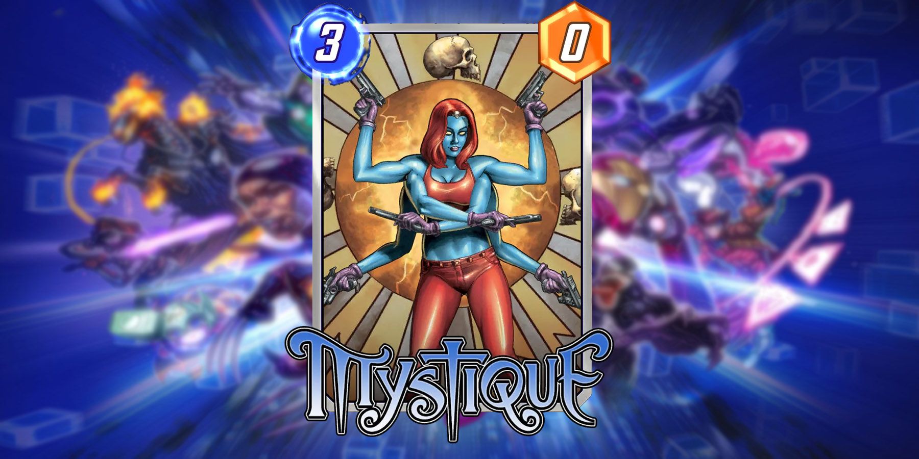 image showing mystique, one of the best pool 3 cards for ongoing decks. 