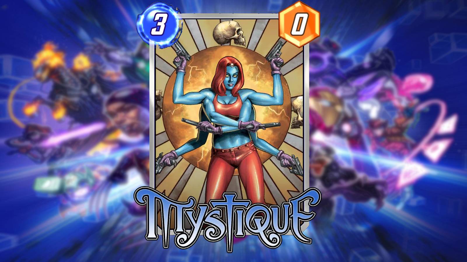 image showing mystique, one of the best pool 3 cards for ongoing decks. 