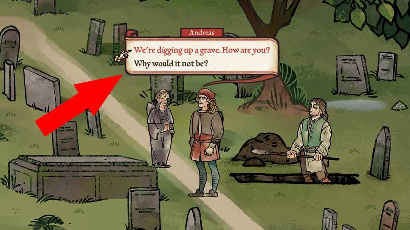 image showing andreas and otto digging the grave.