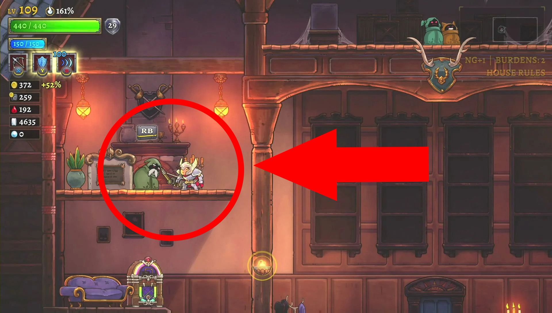 Image showing how to unlock scars in Rogue Legacy 2.