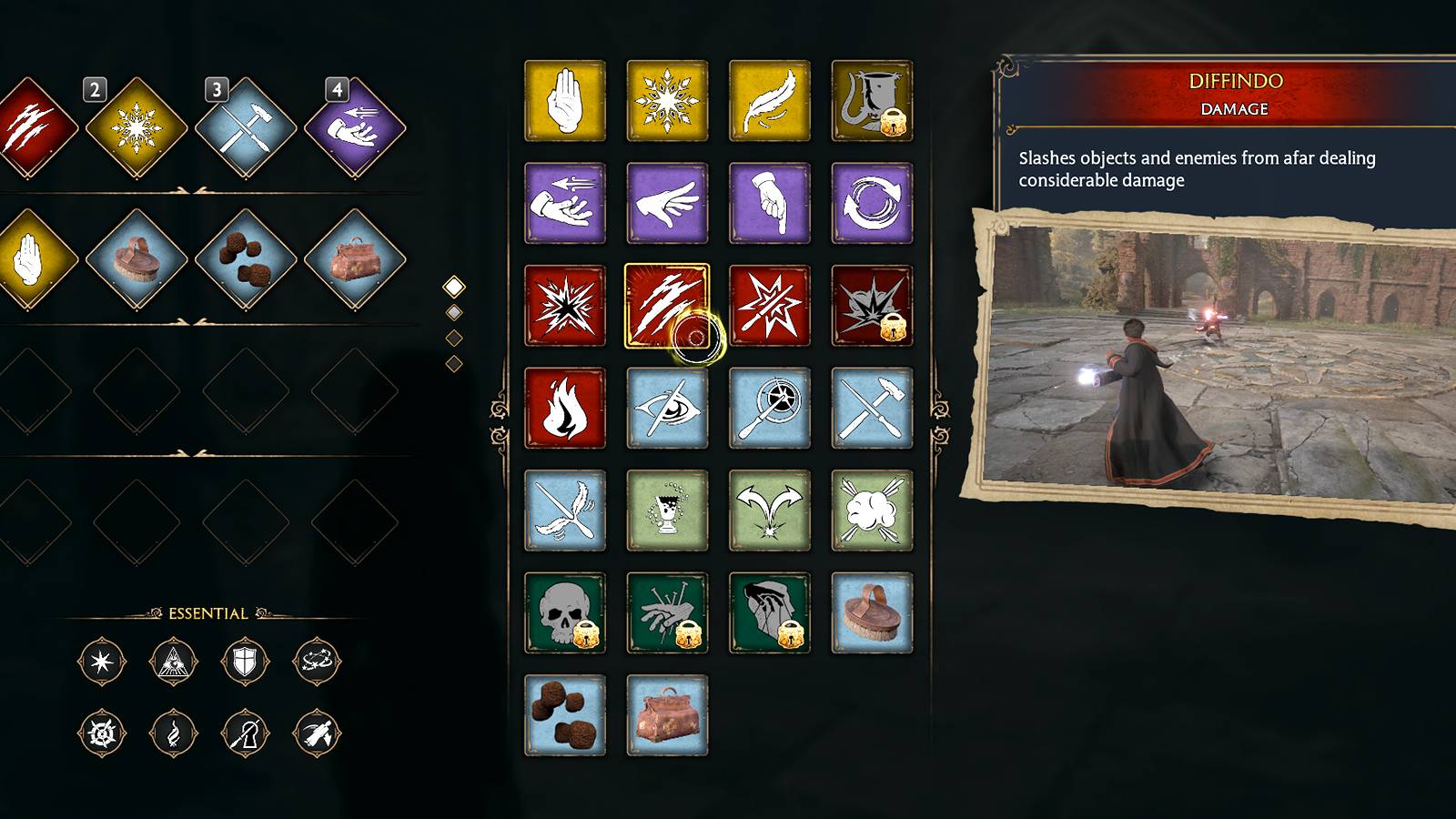 how to learn diffindo in hogwarts legacy