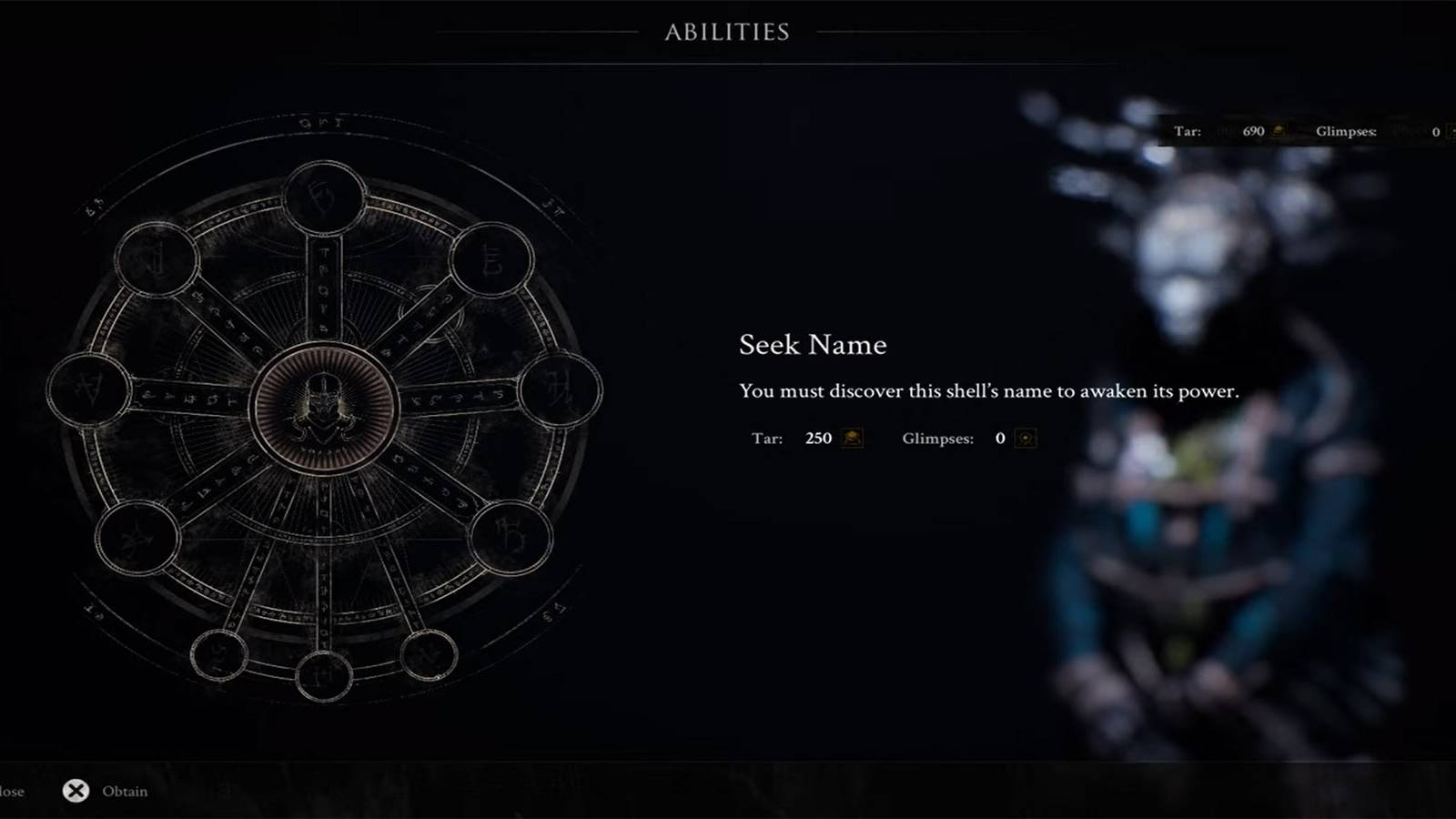 an image of mortal shell skill tree that helps players level up. 