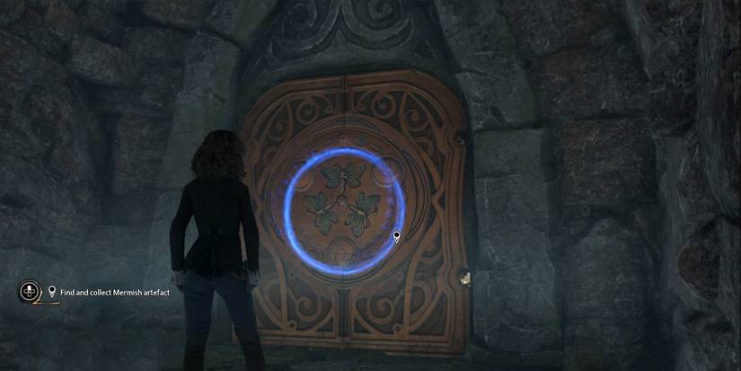 how to open leaky caves locked door in hogwarts legacy