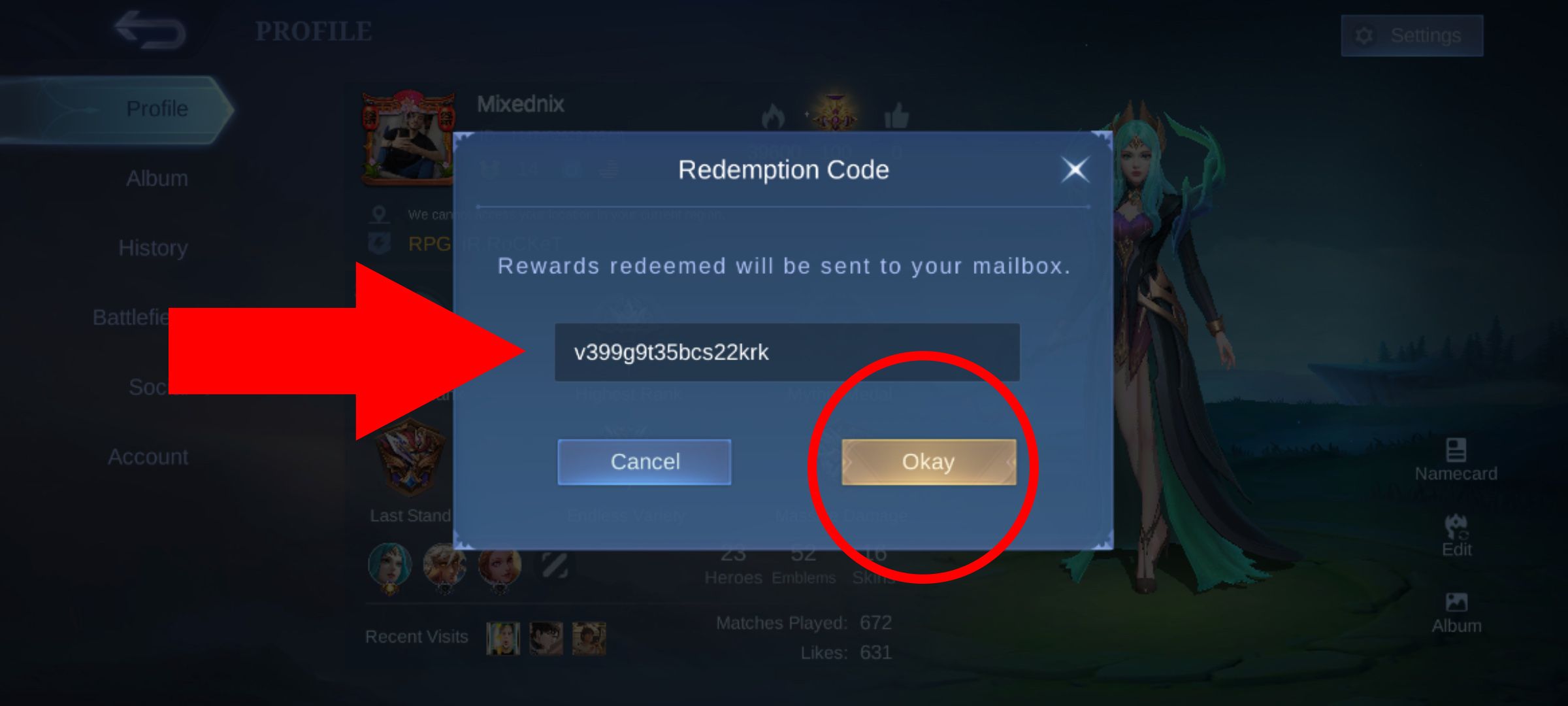 How to redeem redemption code