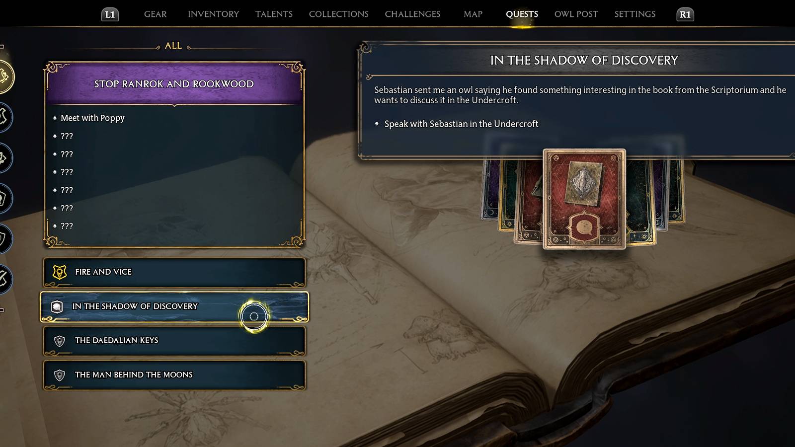 in the shadow of discovery quest in hogwarts legacy