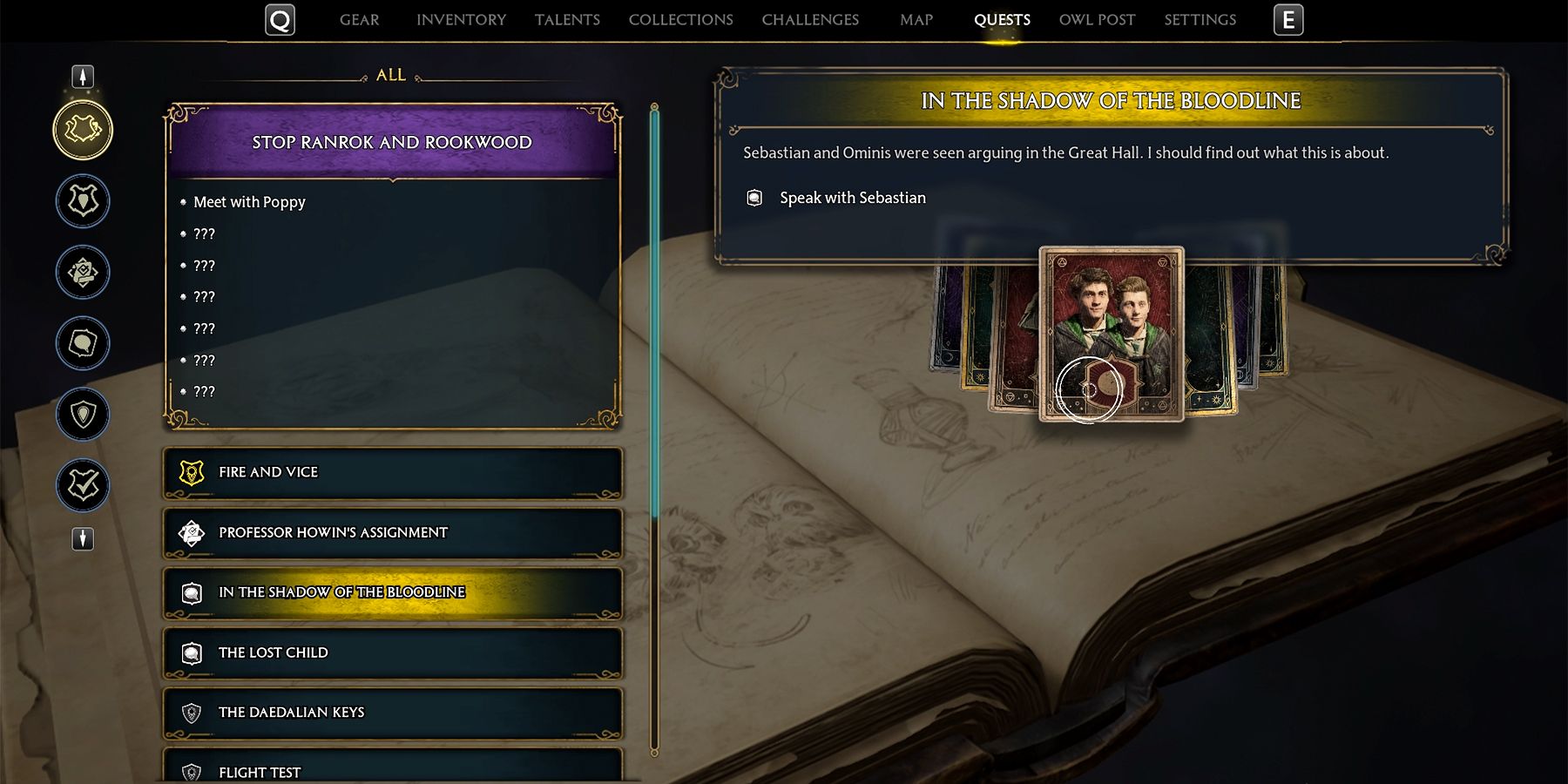 in the shadow of the bloodline quest in hogwarts legacy