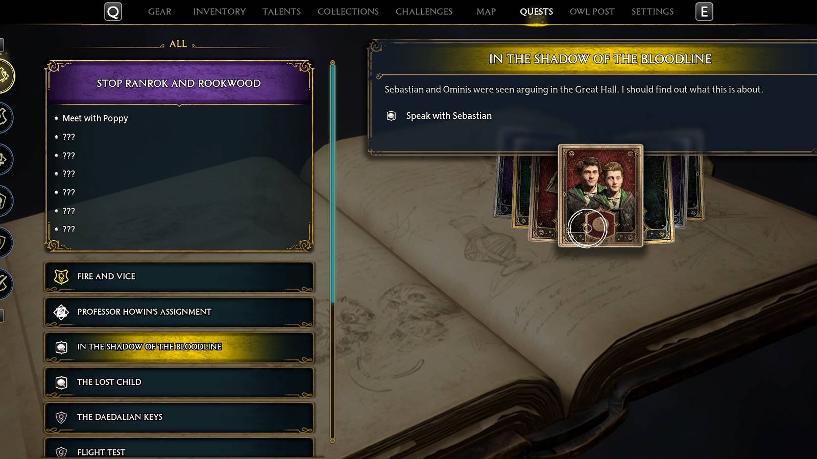 in the shadow of the bloodline quest in hogwarts legacy