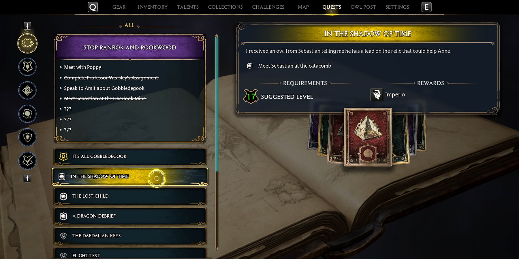 in the shadow of time quest guide in hogwarts legacy
