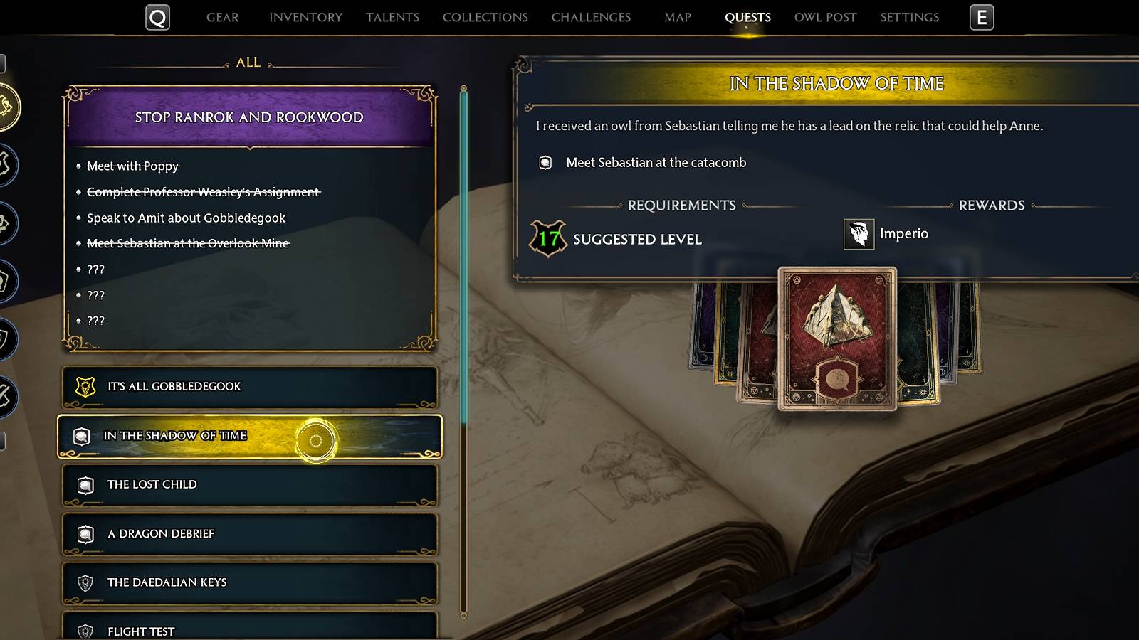 in the shadow of time quest guide in hogwarts legacy