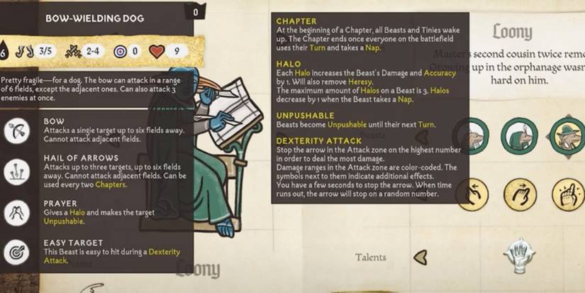 Player selects dogs to fight enemies