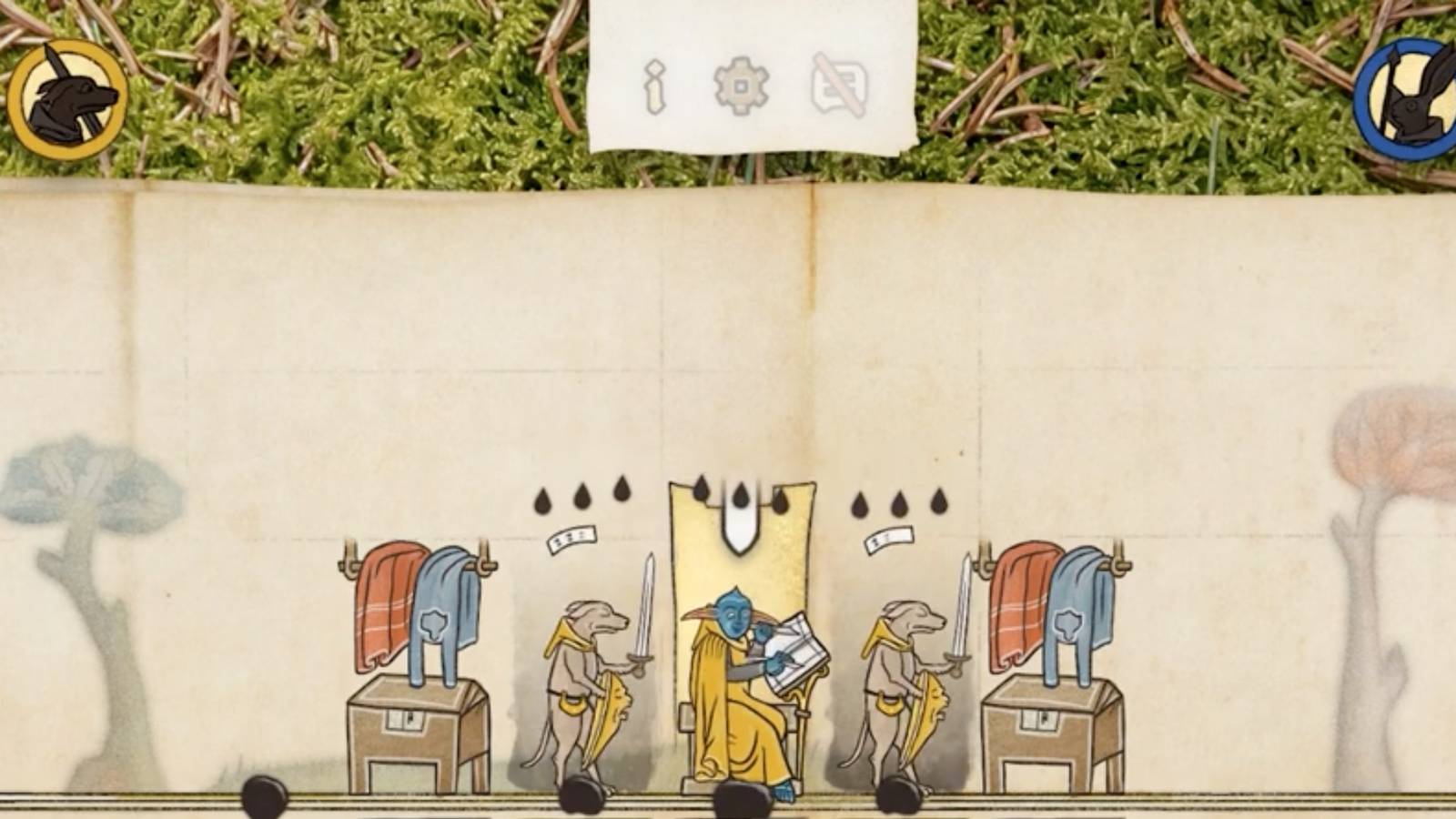 Player draws units around the Tiny-Inkulinati