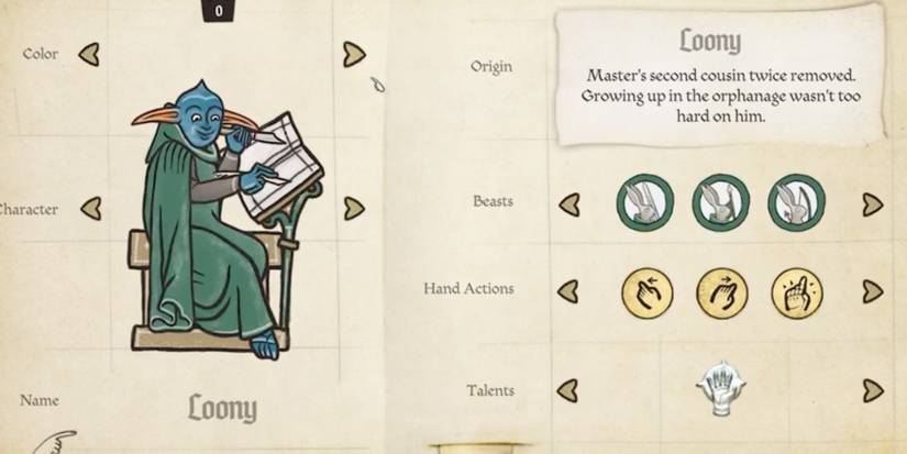 Player customizes the TIny-Inkulinati